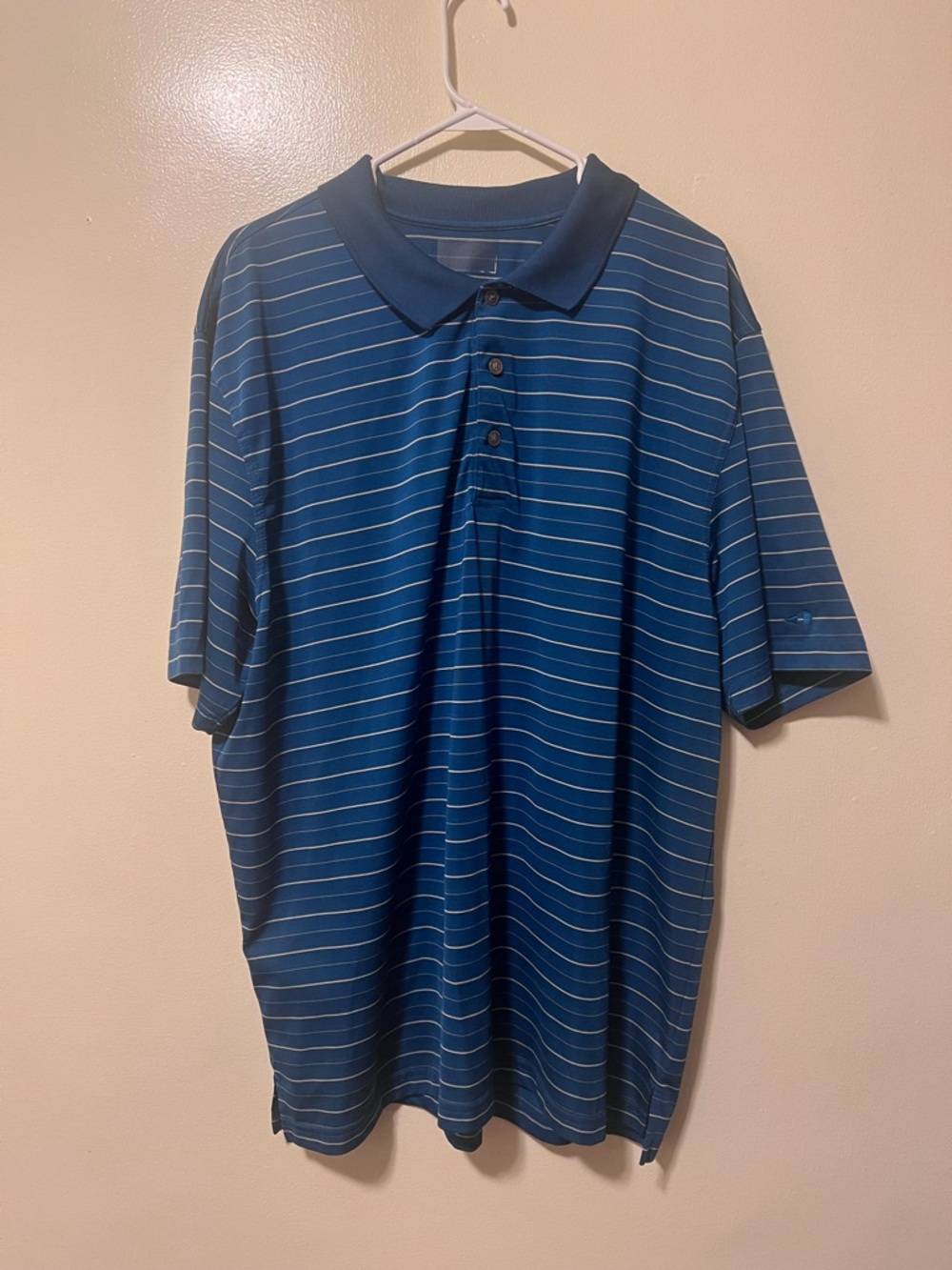 Men's Blue Striped Polo Shirt 0056